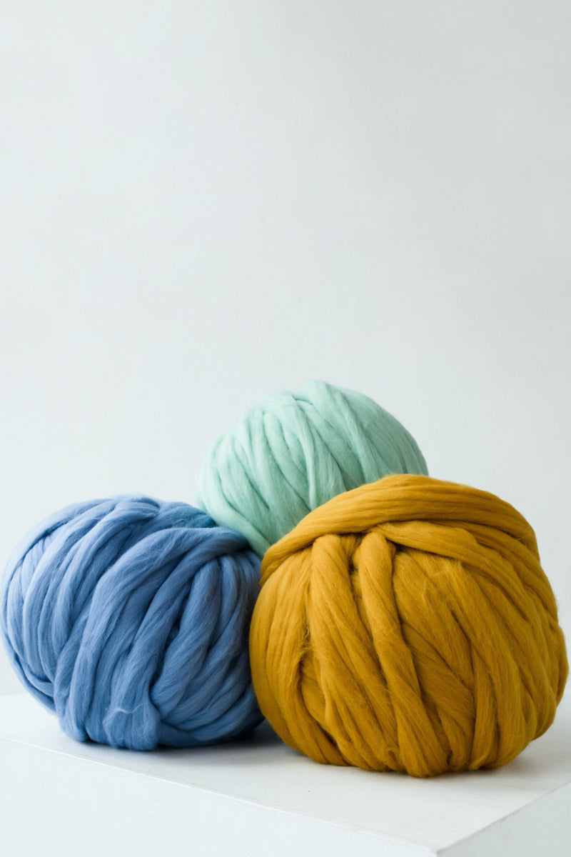 Thick and Thin Yarn, Yellow Yarn, Crochet Chunky Yarn, Bulky Yarn