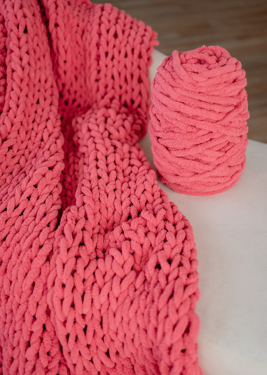 Fluffy Chenille Chunky Knit Yarn Chunky Knit Yarn,Light Pink  Chunky Knit Chenile Yarn,Chenille,Arm Knit,Arm Knitting,Giant Bulky Knit  Yarn for Hat Blanket Scarf