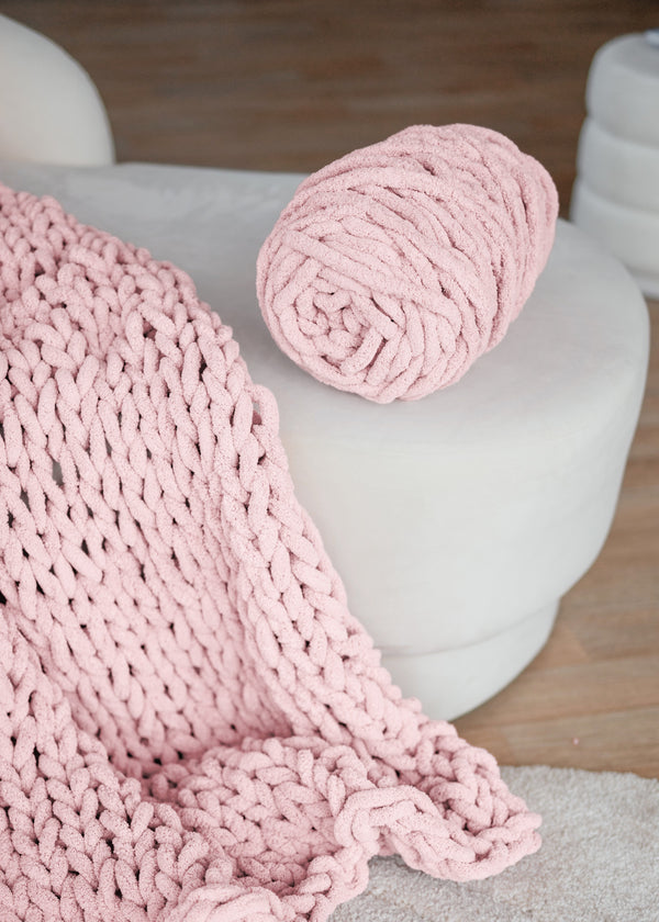 Diy Chunky Yarn Chenille Yarn Ball Baby Pink 1150