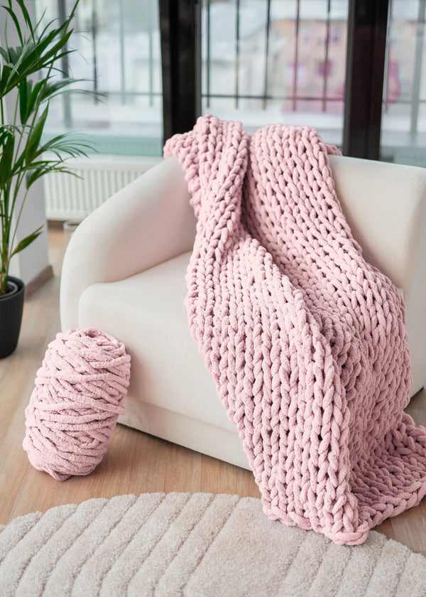 Diy Chunky Yarn Chenille Yarn Ball Baby Pink 1151