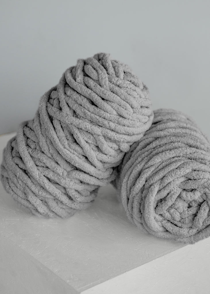 Diy Chunky Yarn Chenille Yarn Ball Light Grey 11311