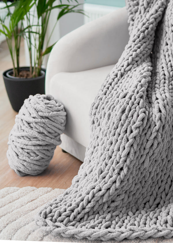 Diy Chunky Yarn Chenille Yarn Ball Light Grey 115211