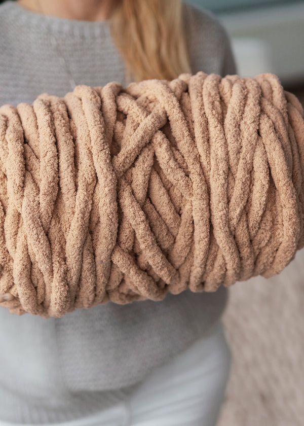 Diy Chunky Yarn Chenille Yarn Ball Teddy Brown 11601