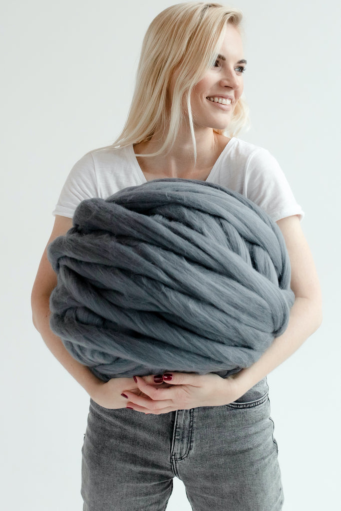 Chunky Yarn, 1lb Giant Yarn,Big Yarn,- Make your own Chunky knit Blanket,  scarf