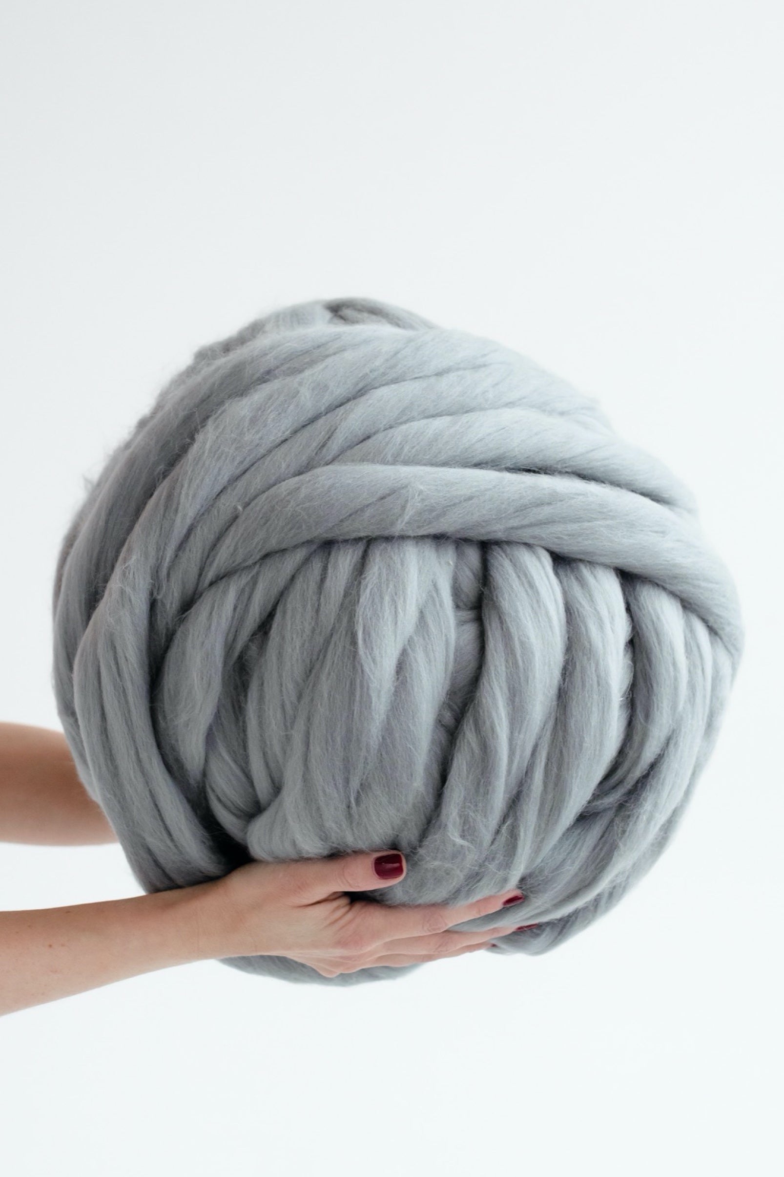 Coarse YarnArm Knitting Yarn 250g Light Grey Chunky Yarn for