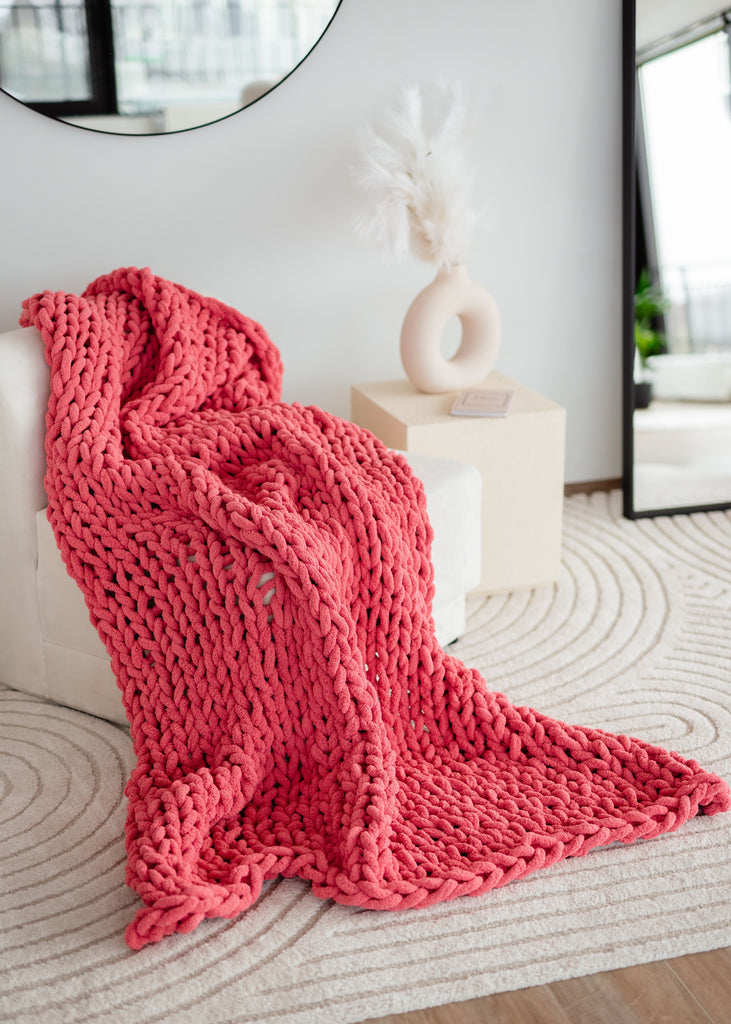 Super Bulky Chenille Yarn Blanket - for Cozy Home Decor and Gifts – Wool Art