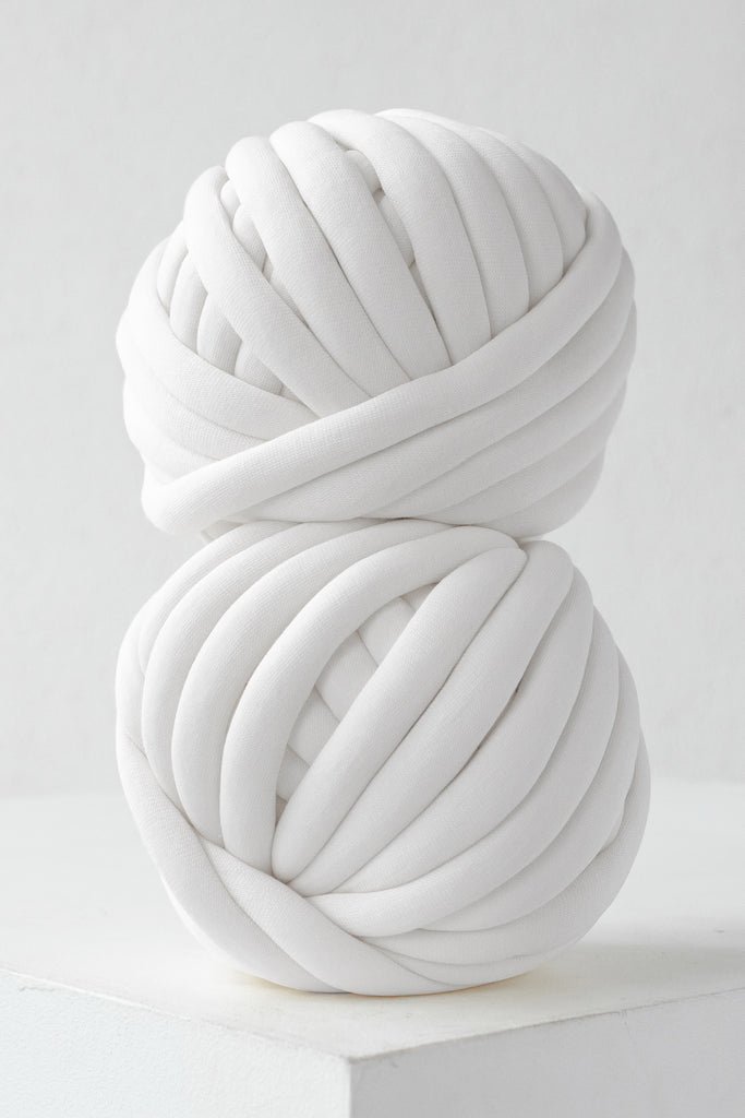 Cotton Tube Yarn Arm Knitting Yarn Thick Yarn Diy Chunky Yarn Giant Yarn Tube Yarn Ball Pure White 194 Vertical