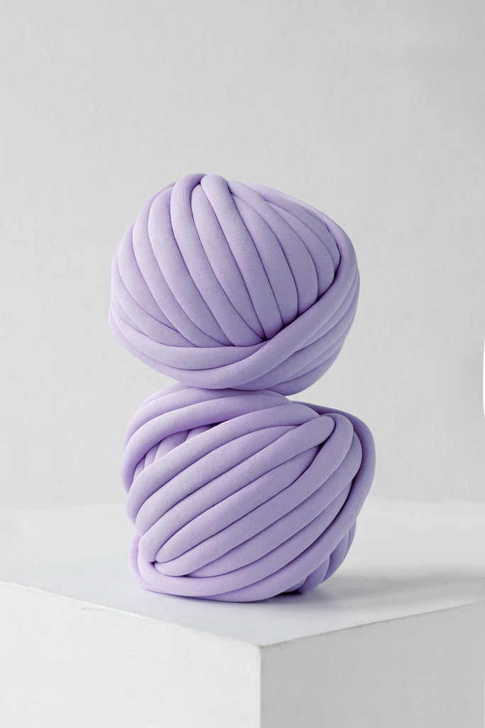 Cotton Tube Yarn Vegan Chunky Yarn Puffy Yarn Diy Chunky Yarn Tube Yarn Ball Lavender 186 Vertical