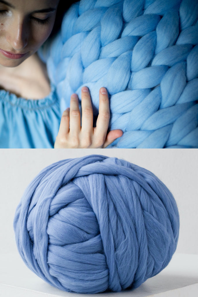 DIY KIT for Chunky Knit Blanket ,kit for Super Chunky Blanket, Knitting  Kit, Make Your Own Chunky Blanket, Chunky Blanket, KIT, Chunky Knits 