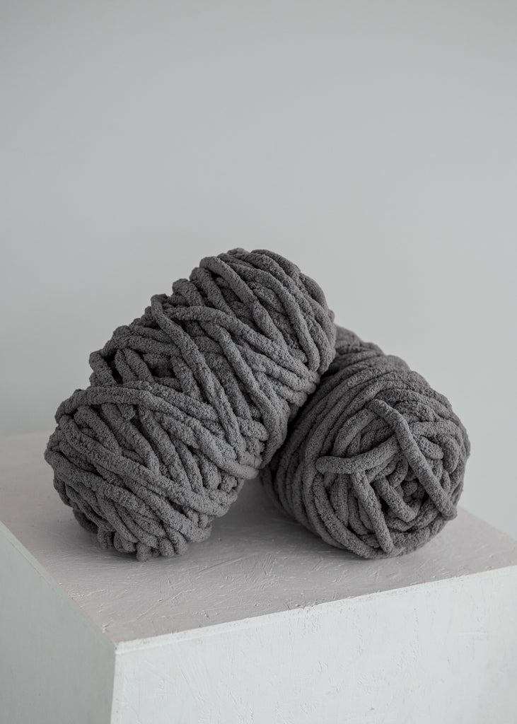 Diy Chunky Yarn Chenille Yarn Ball Graphite Grey 1136